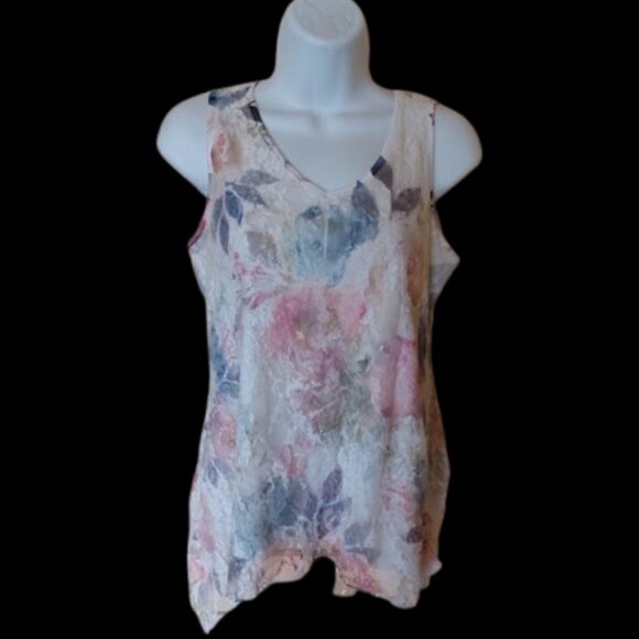 Floral Tank Top Fits Small / Medium - Picture 1 of 3